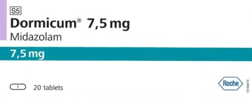 Dormicum (Midazolam) 7.5mg/20tabs